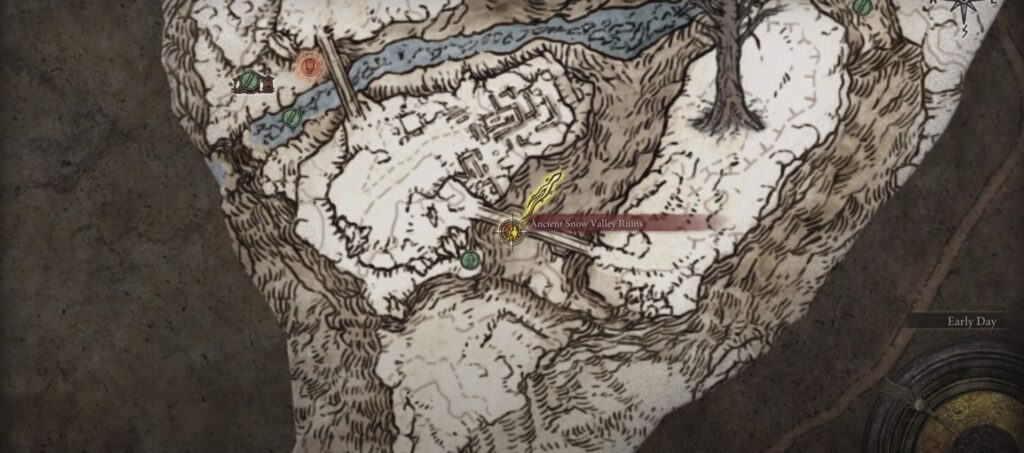 Ancient Snow Valley Ruins on Elden Ring map