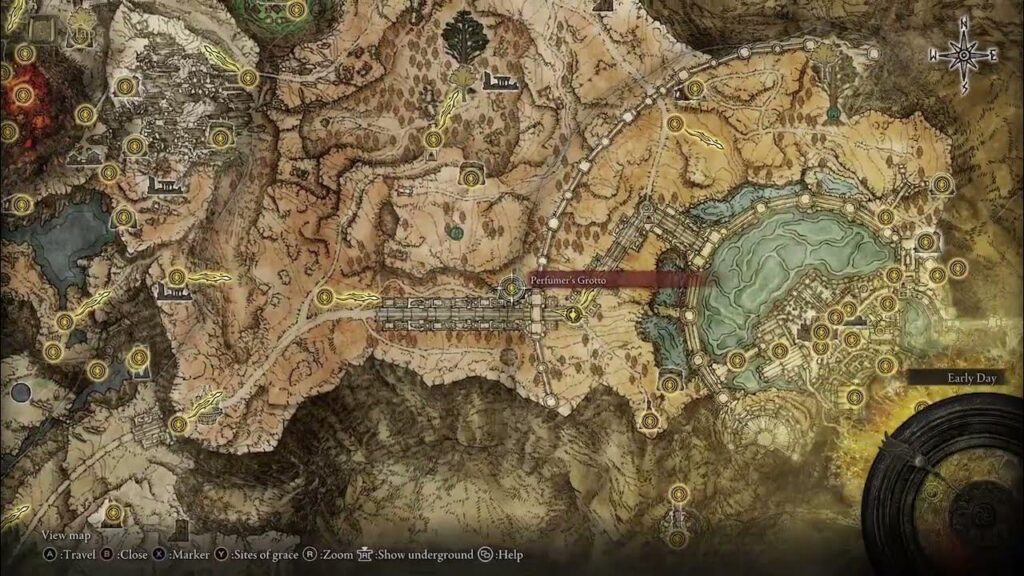 Perfumers Grotto location on Elden Ring map