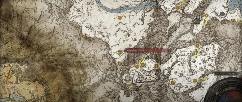 Rotten Battle Hammer location on Elden Ring map